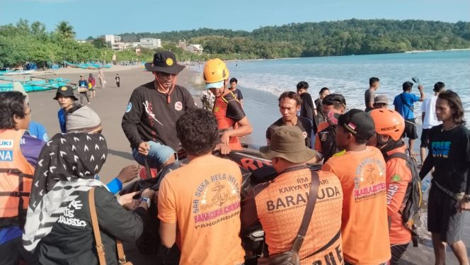 
					Tim SAR gabungan berhasil temukan korban tenggelam di Pantai Pangandaran 