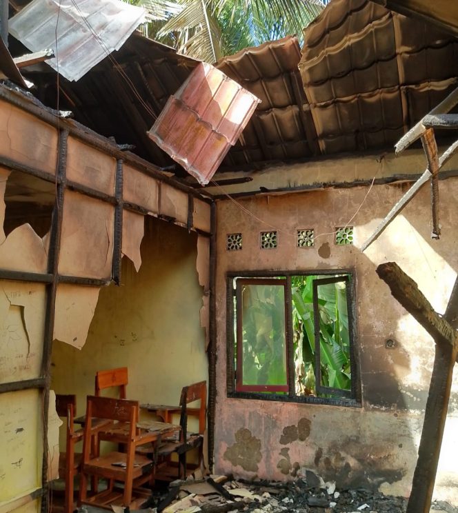 
					Penampakan pasca kebakaran 