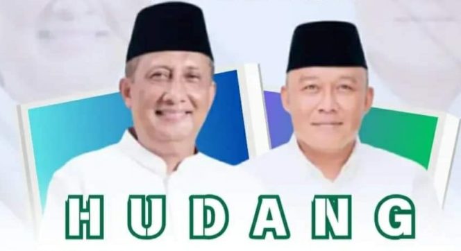 
					Pasangan calon bupati dan wakil bupati Pangandaran Ujang Endin Indrawan dan Dadang Solihat 