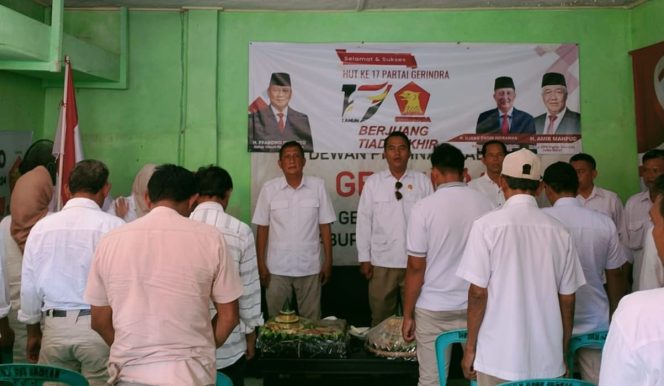 
					HUT Gerinda ke17, Kader di Pangandaran Berkomitmen Dukung Program Presiden Prabowo