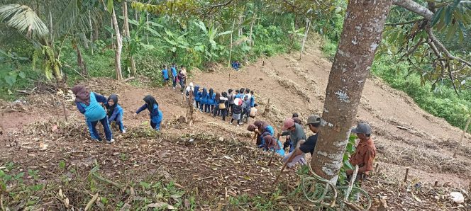 
					Perkuat Ketahanan Pangan, Orang Tua dan Pelajar SMP Negeri 6 Padaherang Tanam Jagung