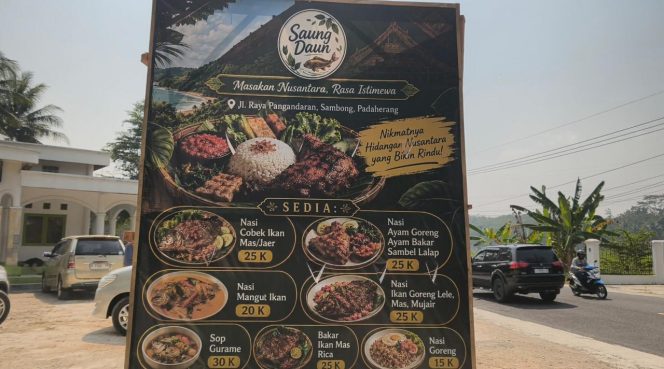 
					Liburan ke Pangandaran Belum Lengkap Tanpa Mampir ke Saung Daun, Kuliner Lezat Harga Bersahabat