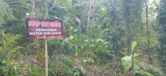 
					Musim Kemarau Panjang, Warga Padaherang Pangandaran Pasang Papan Peringatan Cegah Kebakaran